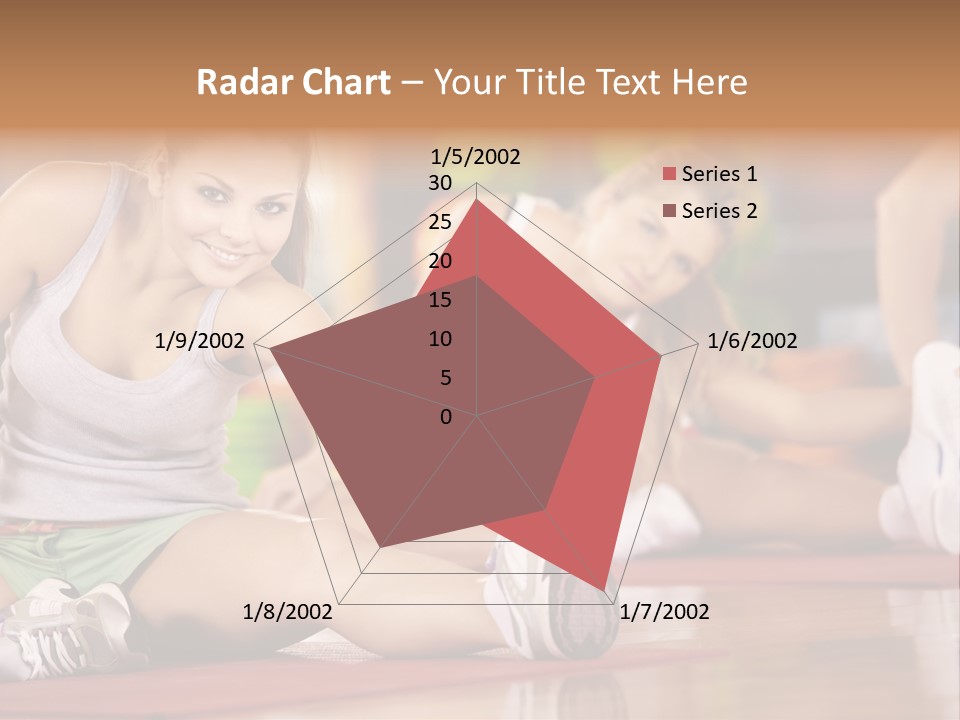 A Group Of Women Sitting On The Floor In A Gym PowerPoint Template