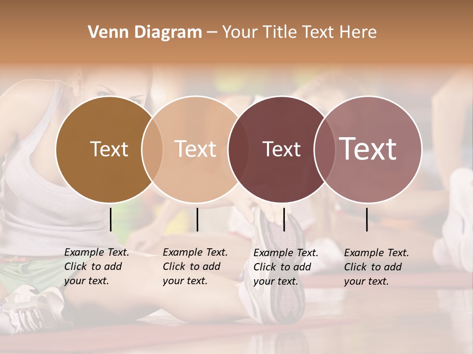 A Group Of Women Sitting On The Floor In A Gym PowerPoint Template