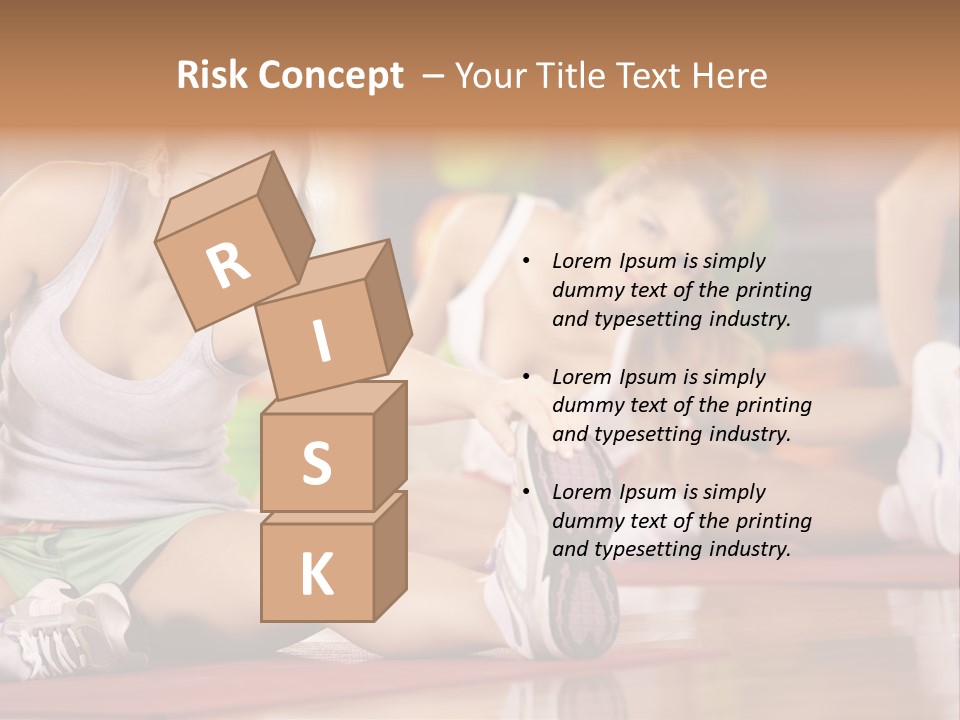 A Group Of Women Sitting On The Floor In A Gym PowerPoint Template