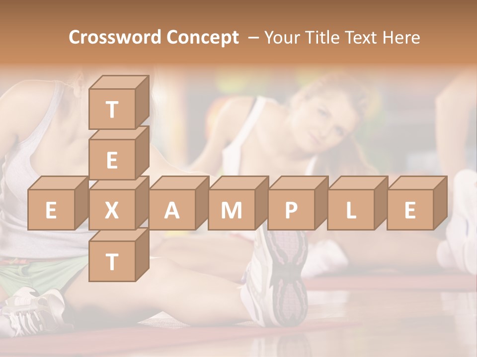 A Group Of Women Sitting On The Floor In A Gym PowerPoint Template