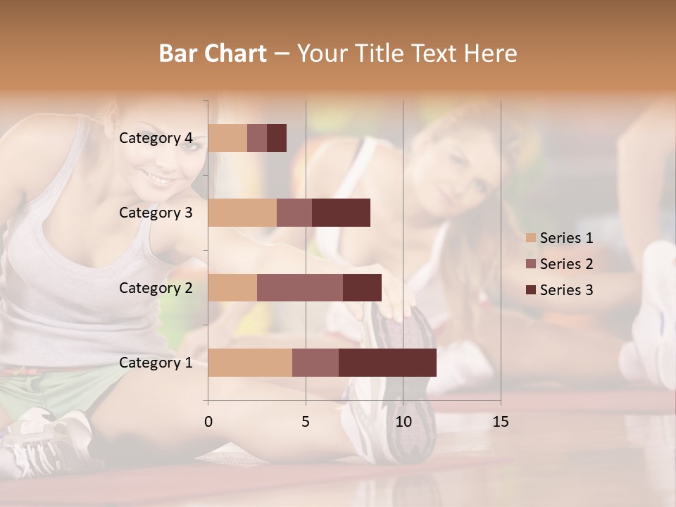 A Group Of Women Sitting On The Floor In A Gym PowerPoint Template