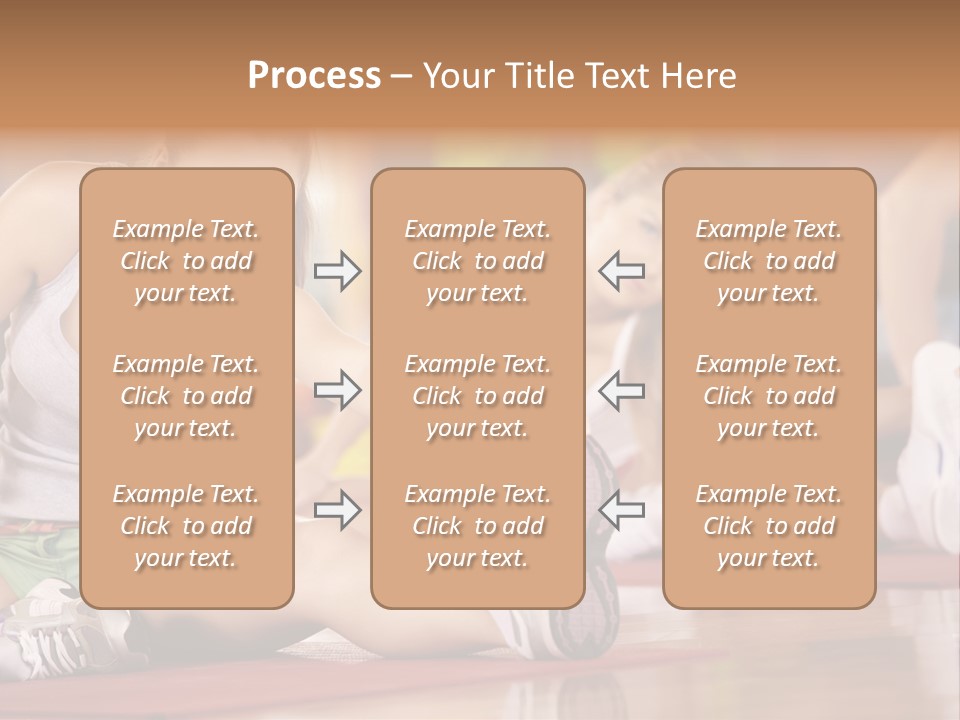 A Group Of Women Sitting On The Floor In A Gym PowerPoint Template