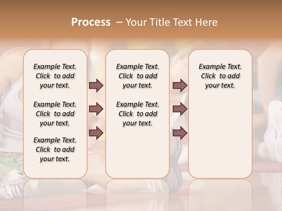 A Group Of Women Sitting On The Floor In A Gym PowerPoint Template