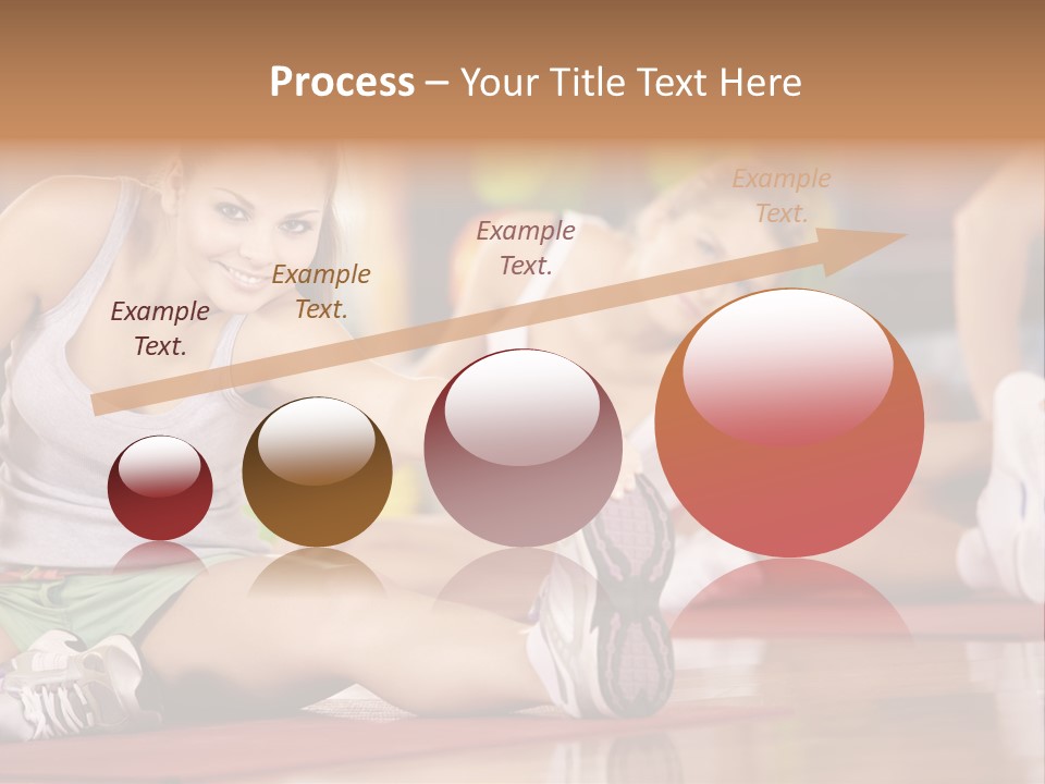 A Group Of Women Sitting On The Floor In A Gym PowerPoint Template