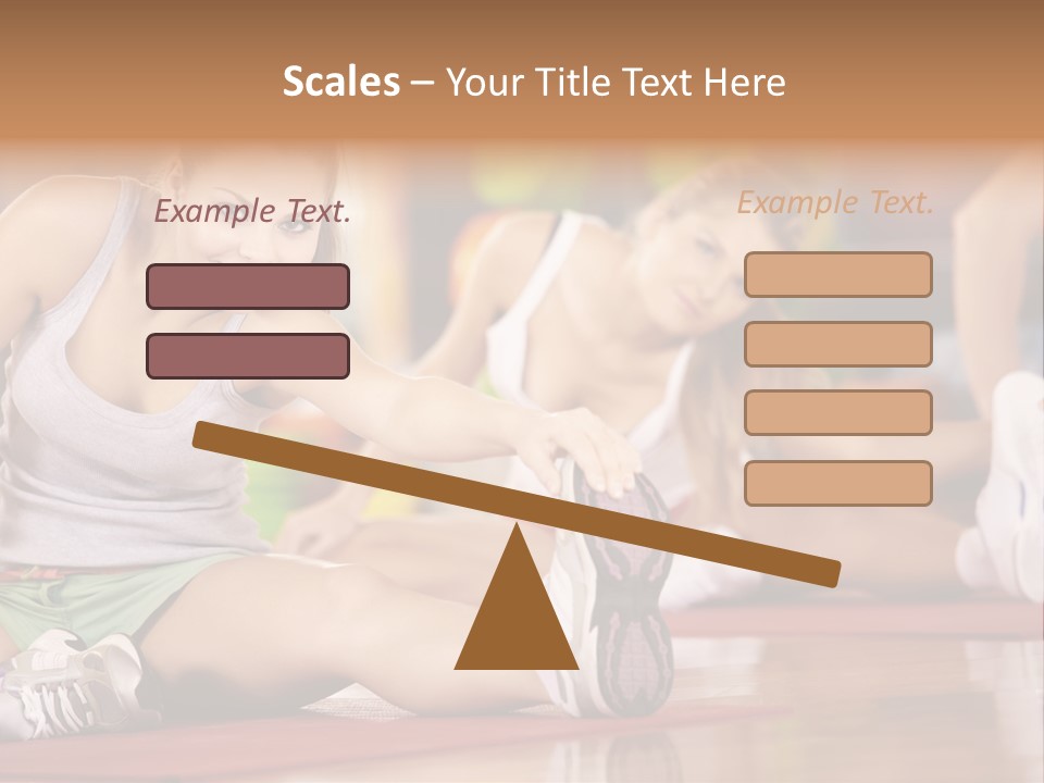 A Group Of Women Sitting On The Floor In A Gym PowerPoint Template