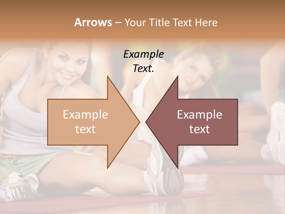 A Group Of Women Sitting On The Floor In A Gym PowerPoint Template