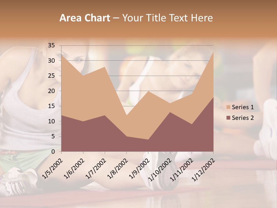 A Group Of Women Sitting On The Floor In A Gym PowerPoint Template