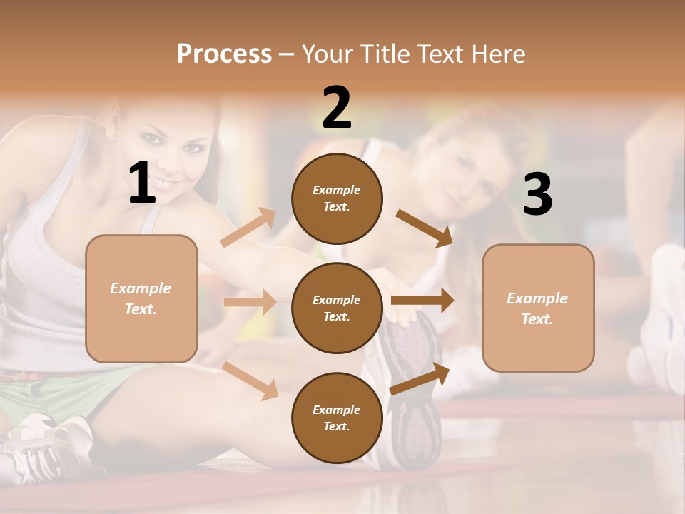 A Group Of Women Sitting On The Floor In A Gym PowerPoint Template