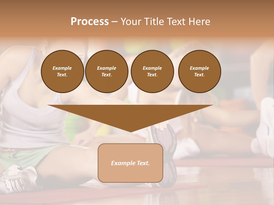 A Group Of Women Sitting On The Floor In A Gym PowerPoint Template