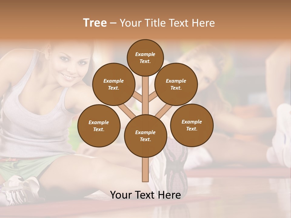 A Group Of Women Sitting On The Floor In A Gym PowerPoint Template