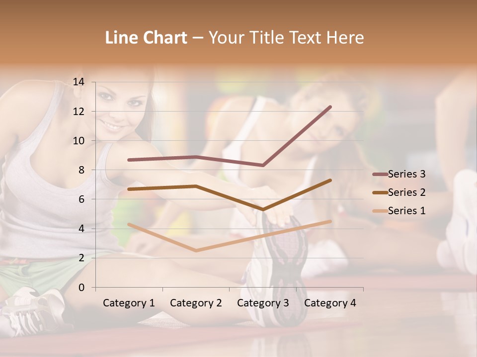A Group Of Women Sitting On The Floor In A Gym PowerPoint Template