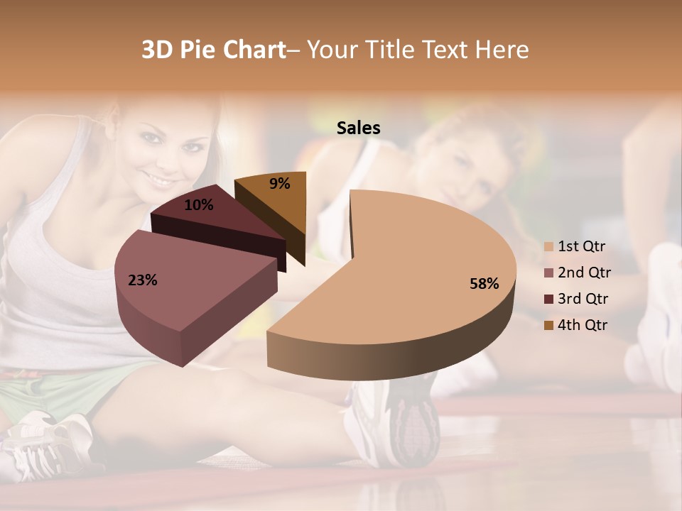 A Group Of Women Sitting On The Floor In A Gym PowerPoint Template