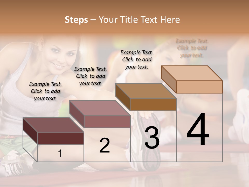 A Group Of Women Sitting On The Floor In A Gym PowerPoint Template