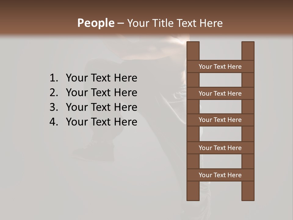 Vertical Active Boy PowerPoint Template