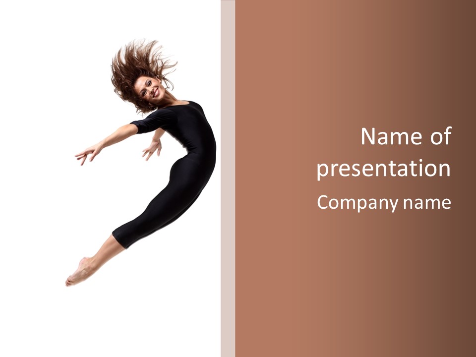 Stretching Lifestyle Performer PowerPoint Template