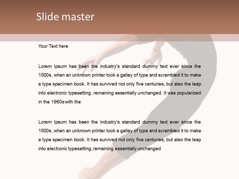 Stretching Lifestyle Performer PowerPoint Template