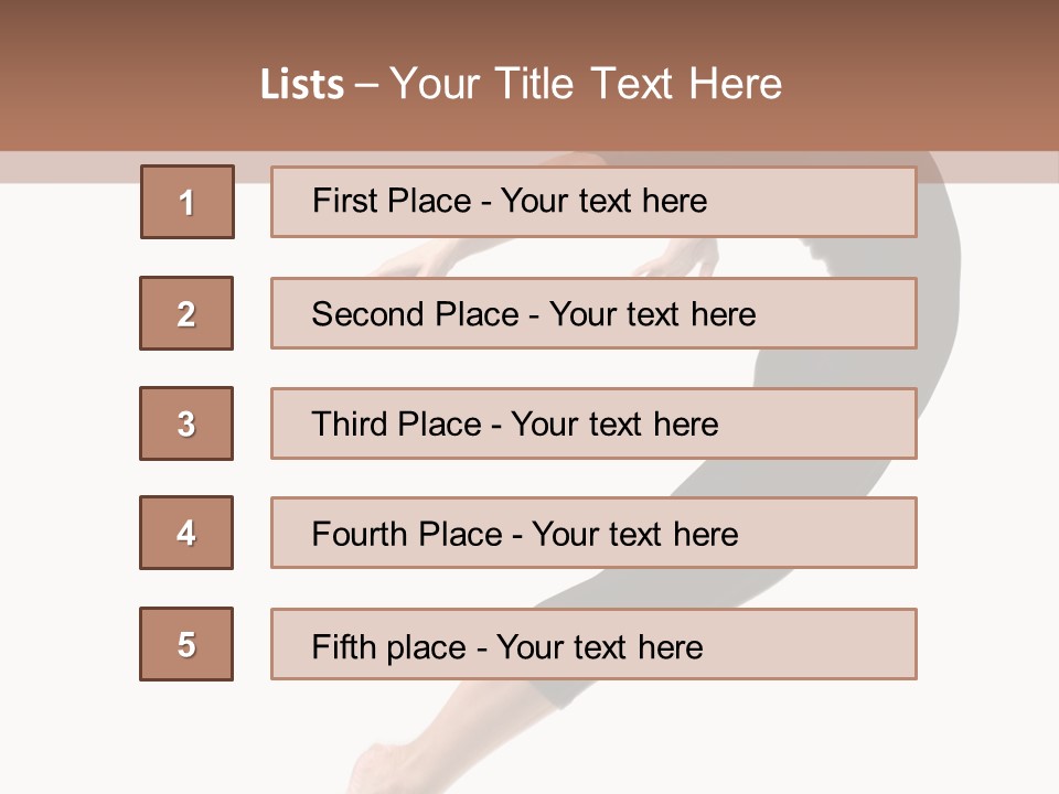 Stretching Lifestyle Performer PowerPoint Template