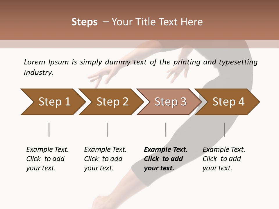 Stretching Lifestyle Performer PowerPoint Template