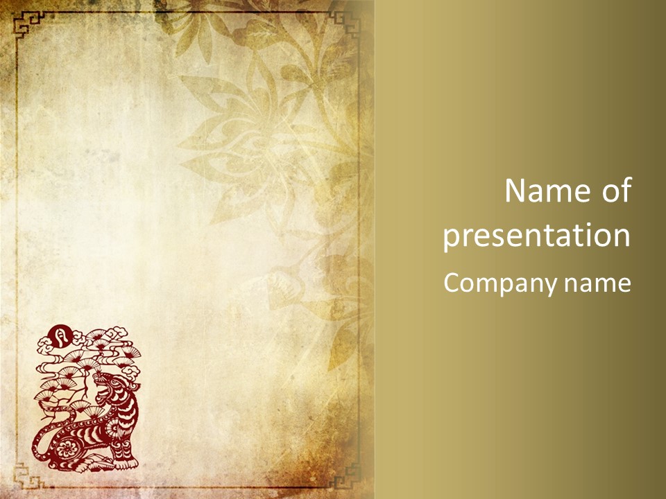 Legend Eastern Wallpaper PowerPoint Template