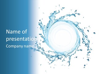 Cold Circle Water PowerPoint Template