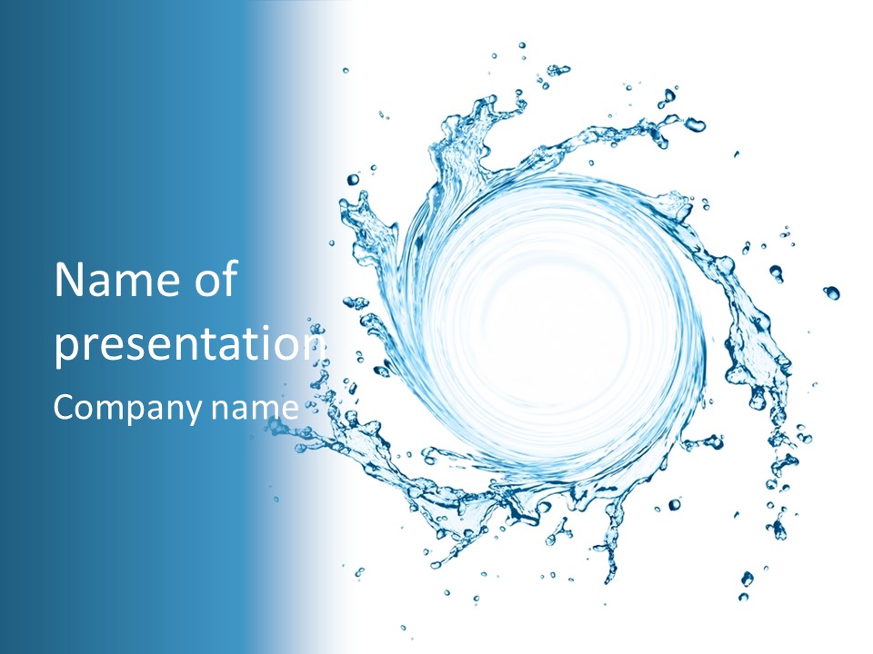 Cold Circle Water PowerPoint Template