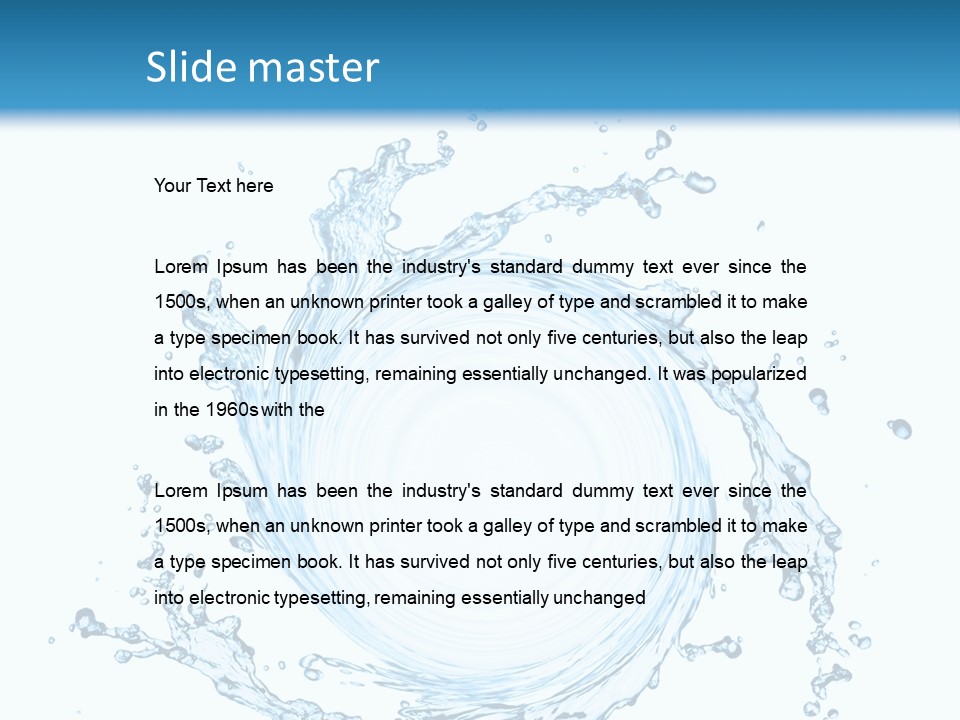 Cold Circle Water PowerPoint Template