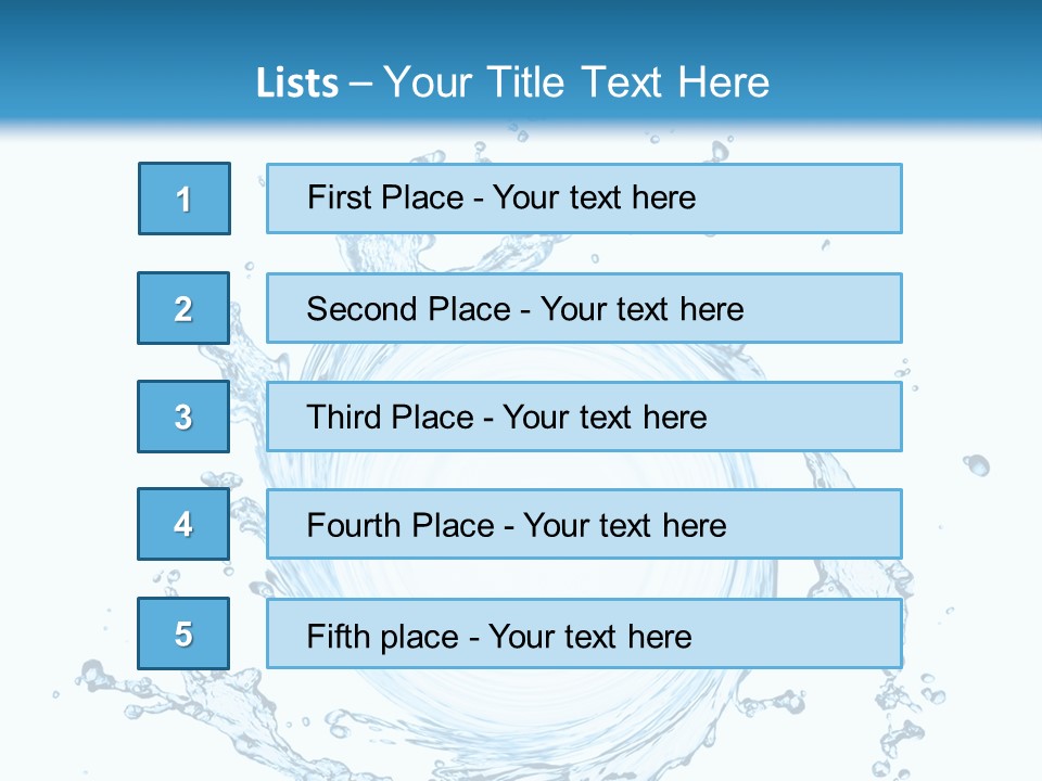 Cold Circle Water PowerPoint Template