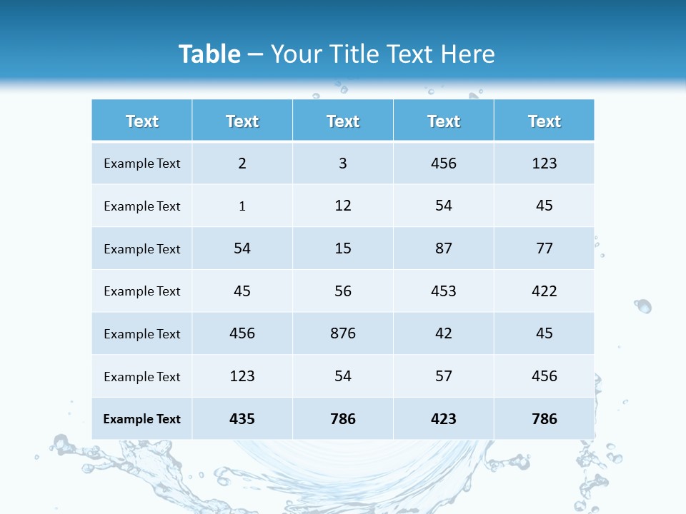 Cold Circle Water PowerPoint Template