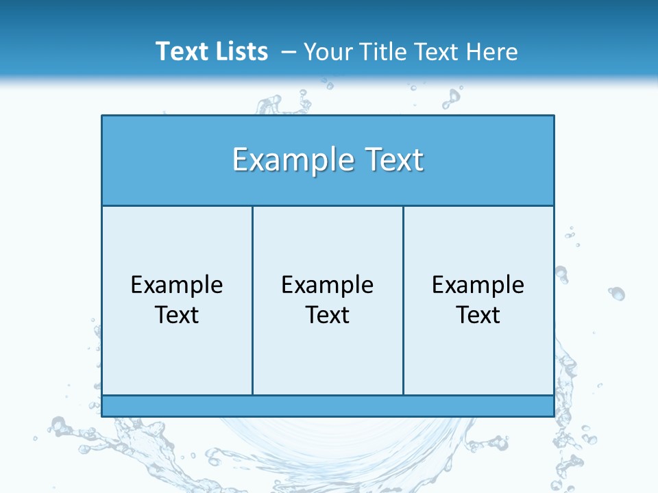 Cold Circle Water PowerPoint Template