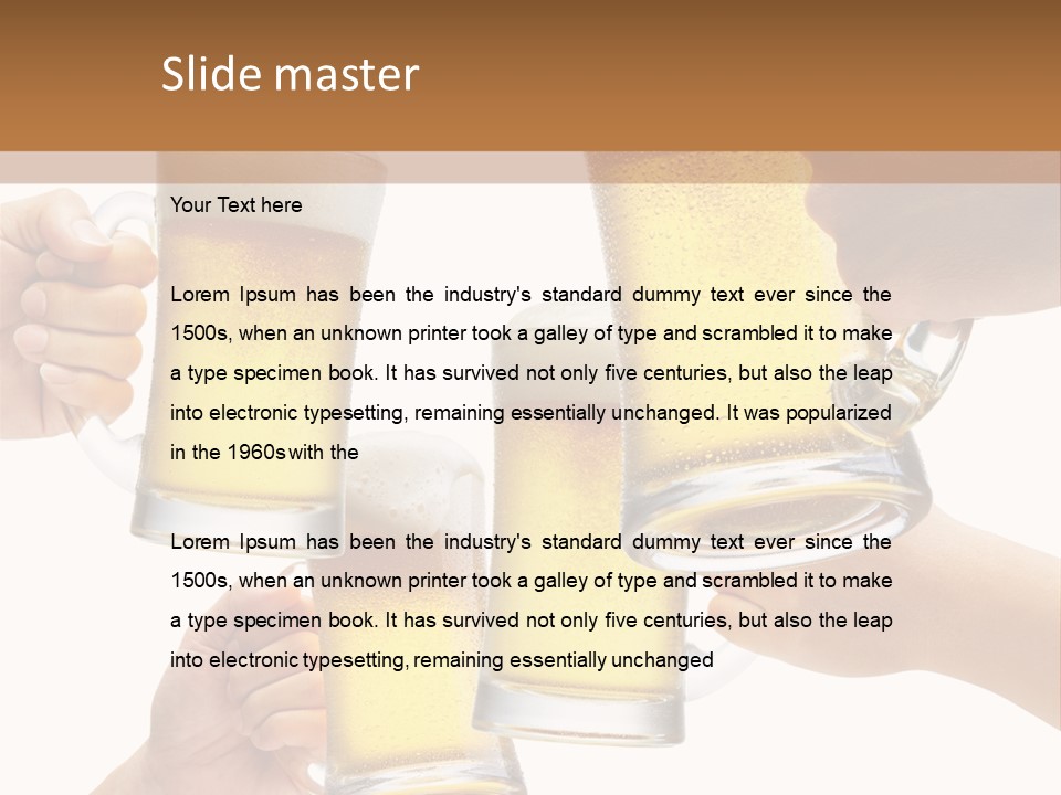 Drink Glass White PowerPoint Template