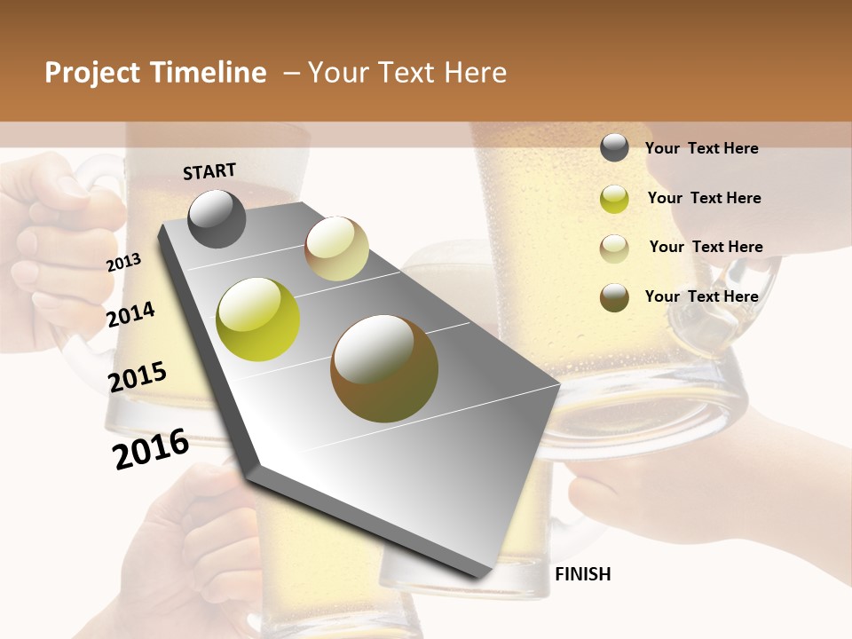 Drink Glass White PowerPoint Template