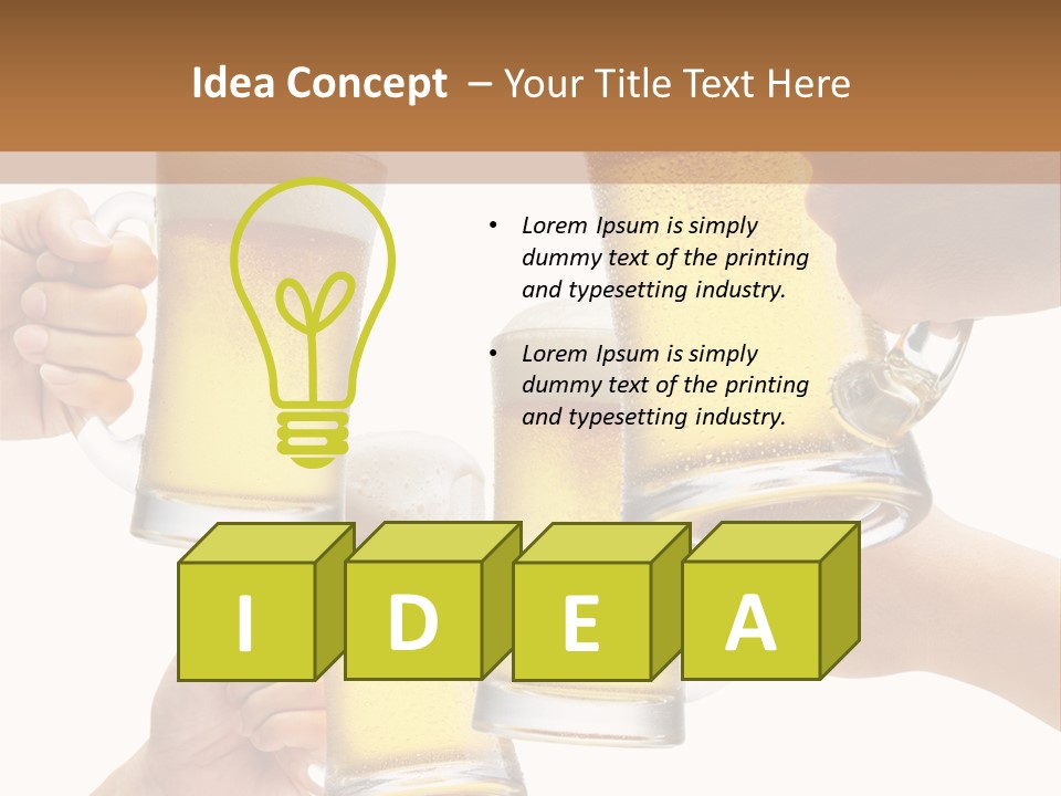 Drink Glass White PowerPoint Template
