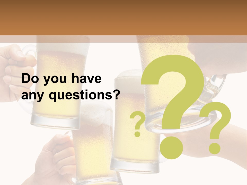 Drink Glass White PowerPoint Template