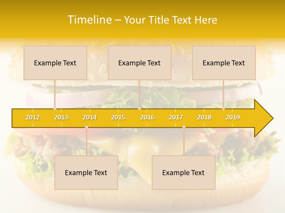 A Cheeseburger With Lettuce, Tomato, Onion And Tomato Slices PowerPoint Template