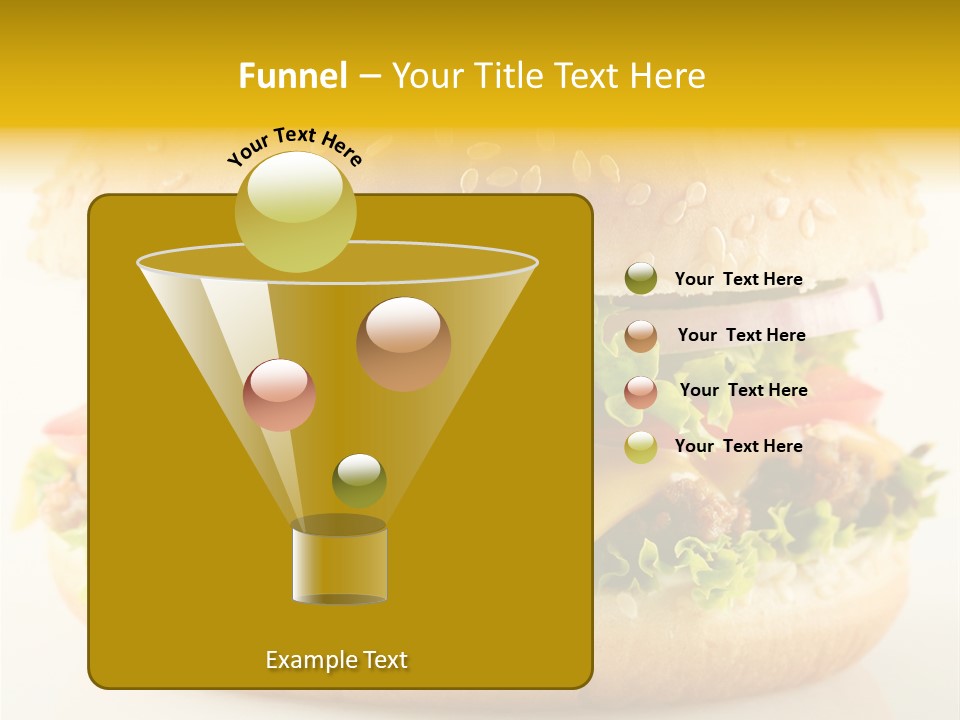 A Cheeseburger With Lettuce, Tomato, Onion And Tomato Slices PowerPoint Template