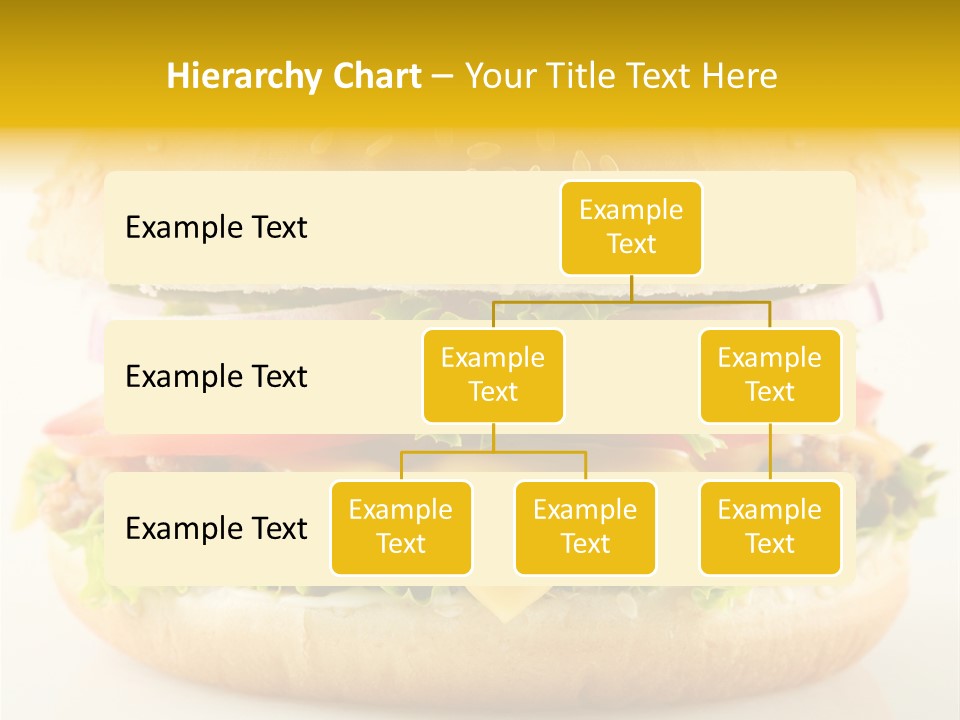 A Cheeseburger With Lettuce, Tomato, Onion And Tomato Slices PowerPoint Template