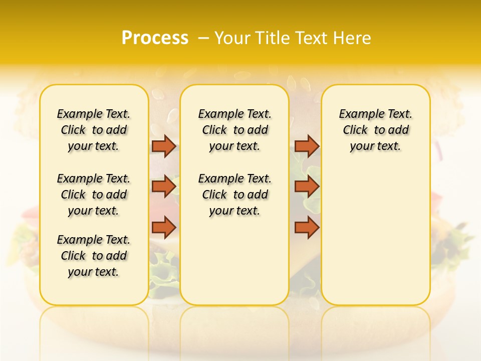 A Cheeseburger With Lettuce, Tomato, Onion And Tomato Slices PowerPoint Template