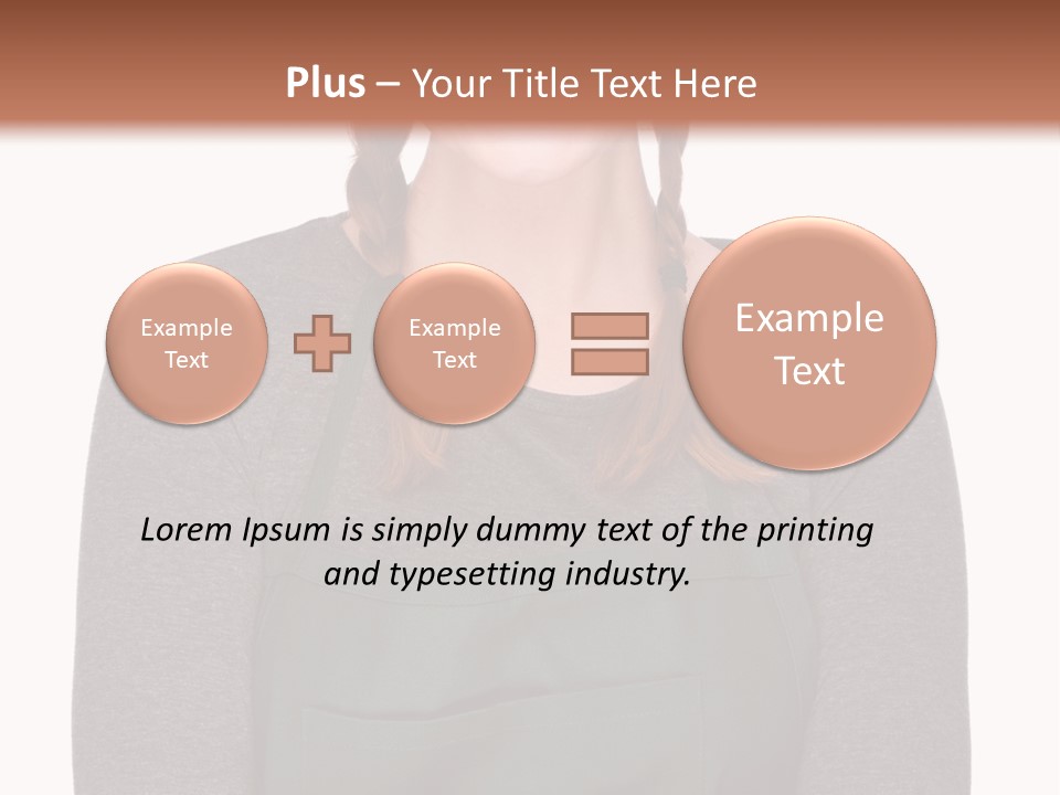 A Woman Wearing An Apron And A Hat PowerPoint Template