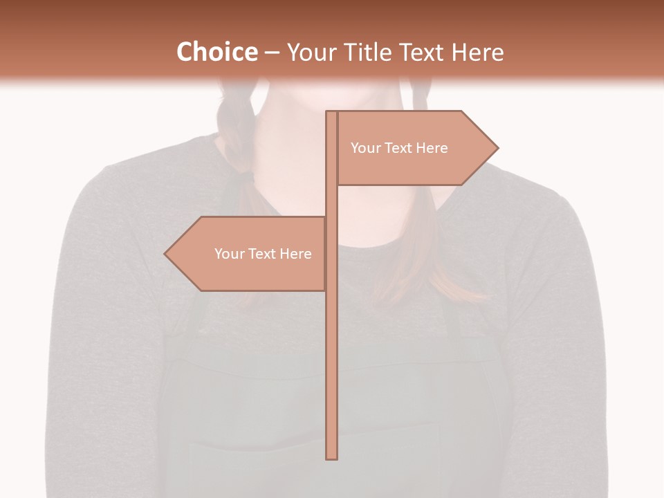 A Woman Wearing An Apron And A Hat PowerPoint Template