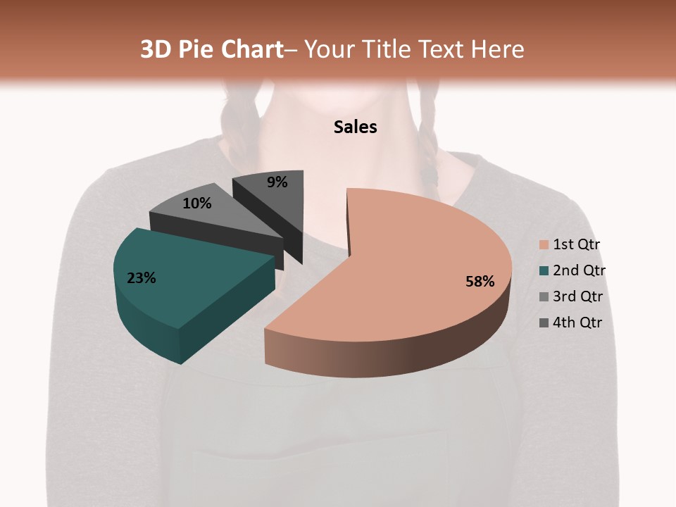 A Woman Wearing An Apron And A Hat PowerPoint Template