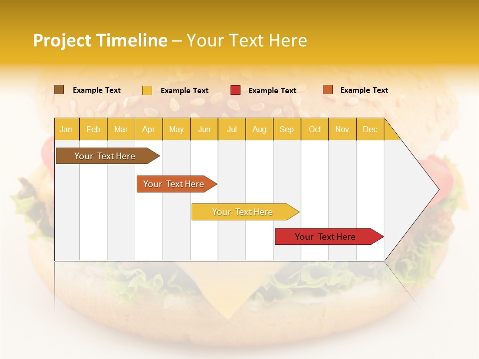 A Cheeseburger With Tomatoes And Lettuce On A Bun PowerPoint Template