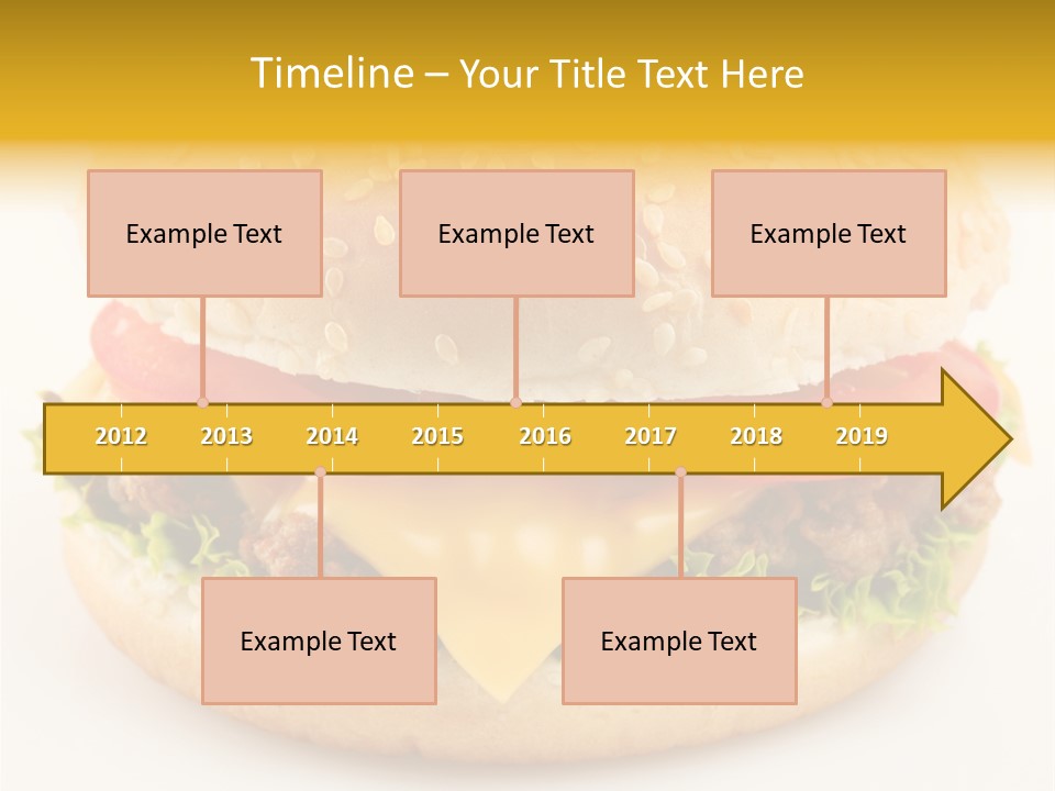 A Cheeseburger With Tomatoes And Lettuce On A Bun PowerPoint Template