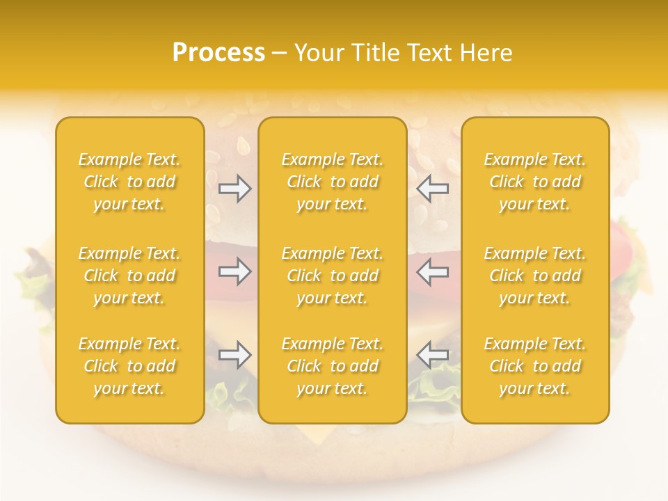 A Cheeseburger With Tomatoes And Lettuce On A Bun PowerPoint Template
