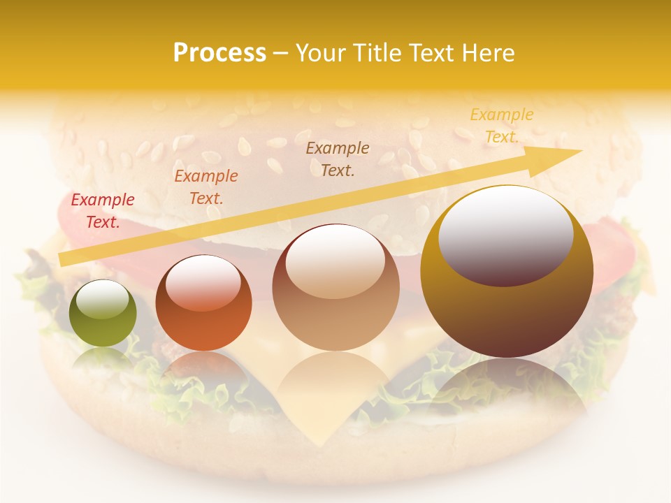 A Cheeseburger With Tomatoes And Lettuce On A Bun PowerPoint Template