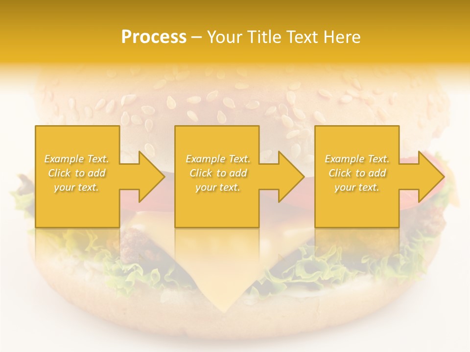 A Cheeseburger With Tomatoes And Lettuce On A Bun PowerPoint Template