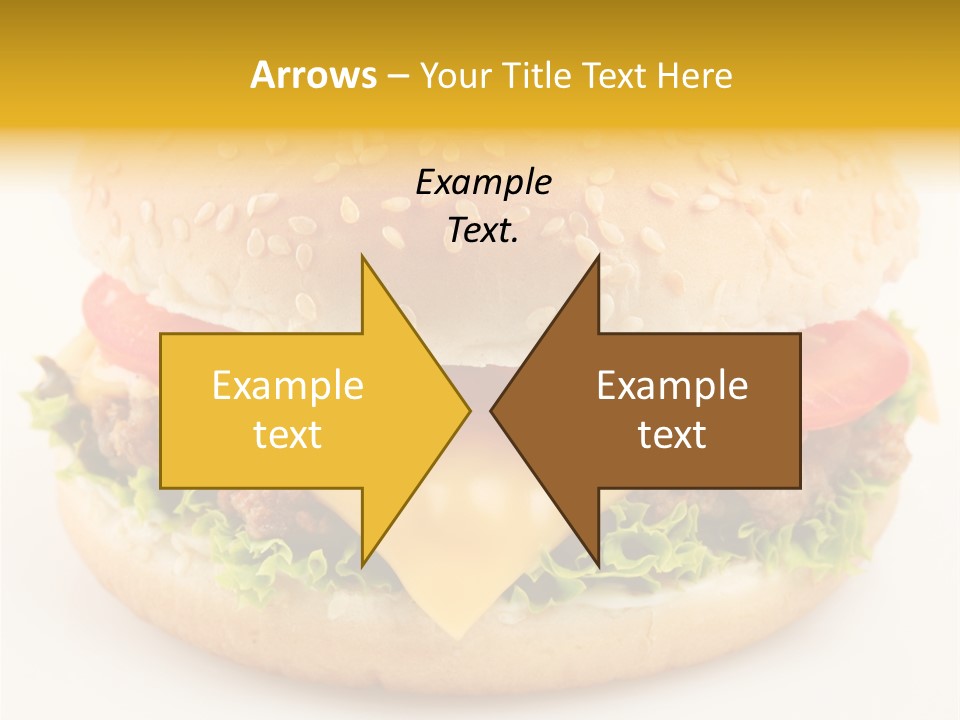 A Cheeseburger With Tomatoes And Lettuce On A Bun PowerPoint Template