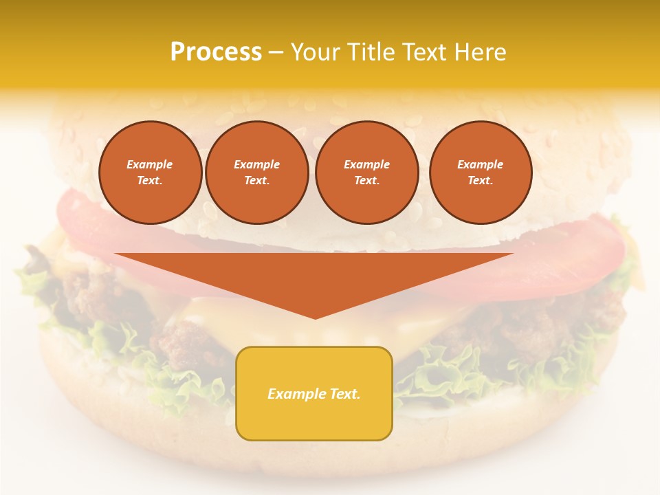 A Cheeseburger With Tomatoes And Lettuce On A Bun PowerPoint Template