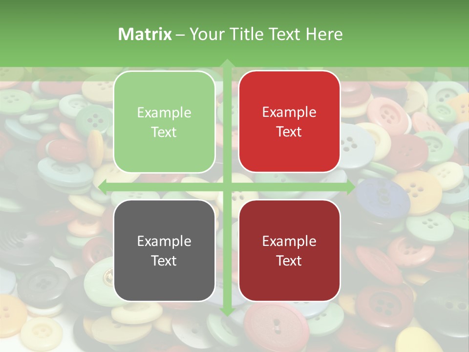 A Pile Of Colorful Buttons On A White Background PowerPoint Template