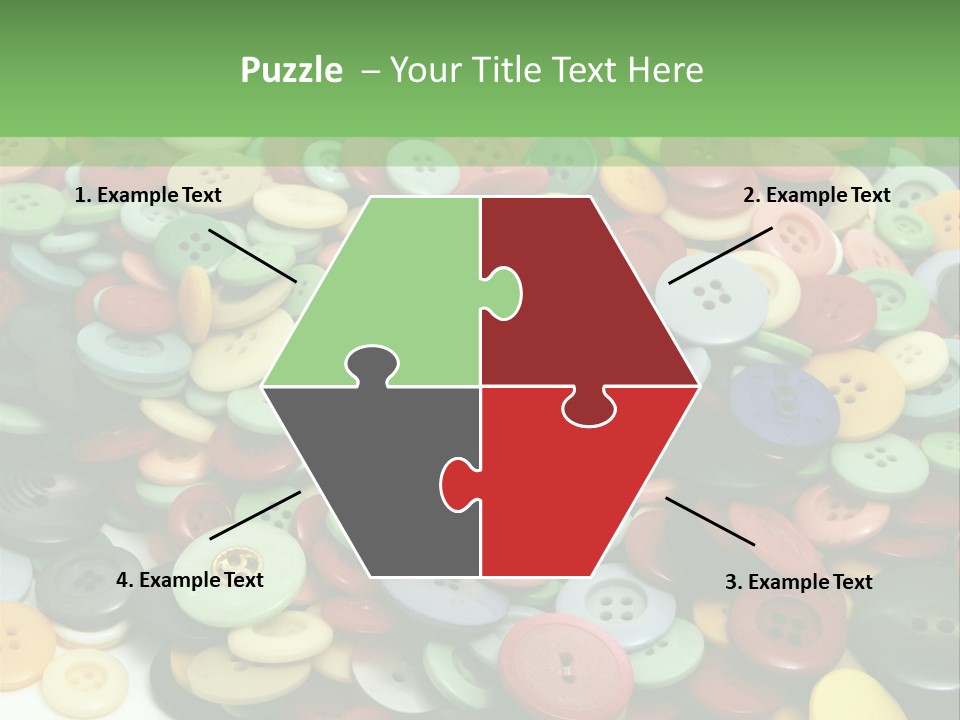 A Pile Of Colorful Buttons On A White Background PowerPoint Template