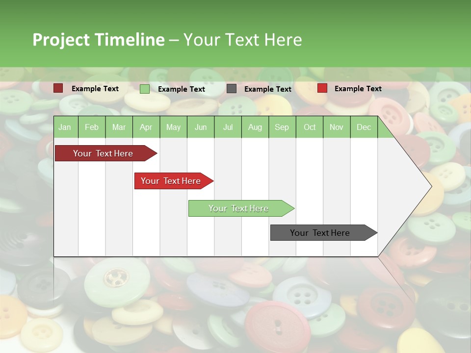 A Pile Of Colorful Buttons On A White Background PowerPoint Template